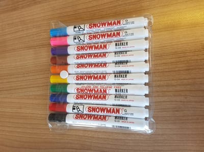 Permanent Marker Snowman G-10 assorti, Doos á 10 stuks.