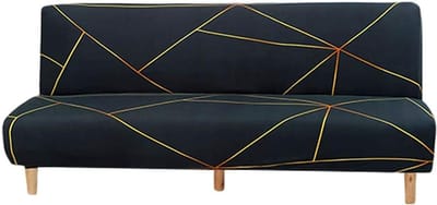 Stretchy Futon Slipcover voor Armless Sofa Bed - Bescherming voor 2-3 Zits Vouwbank, Antislip en Duurzaam, Geschikt voor Maten 180-210 cm