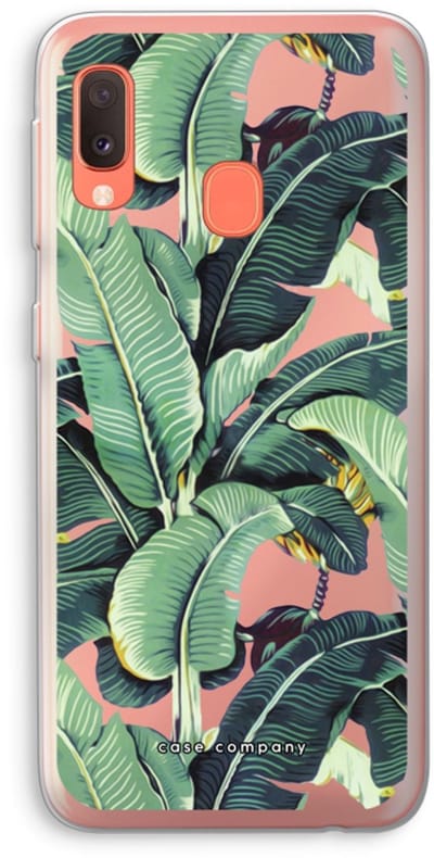 Case Company® - Hoesje geschikt voor Samsung Galaxy A20e hoesje - Bananenbladeren - Soft Cover Telefoonhoesje - Bescherming aan alle Kanten en Schermrand