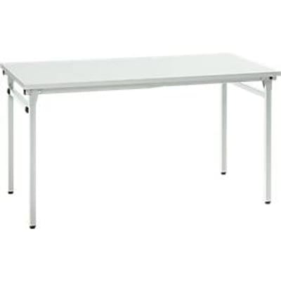 Klaptafel, stevig 4-poots frame met speciale vouwbevestiging, B 1200 x D 800 x H 725 mm, lichtgrijs/lichtgrijs