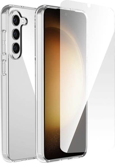 Podec Hoesje Geschikt voor Samsung Galaxy S23 Plus Doorzichtig Telefoonhoesje - Anti-Shock Case Cover met 1x Screenprotector