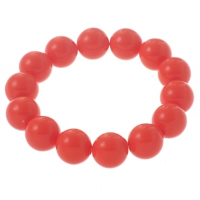 Behave - Armband - Elastisch - Rood kralen