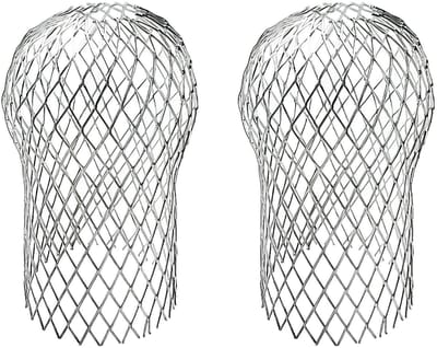 2-stuks Dakgootbeschermer - regenwaterafvoerfilter - gootfilter - aluminium bladfilter - gaasafdekking voor regenwaterafvoer - voorkomt verstopping door bladeren - 17*10 cm - geschikt voor daken, dakranden en regenwaterafvoeren - zilverkleurig