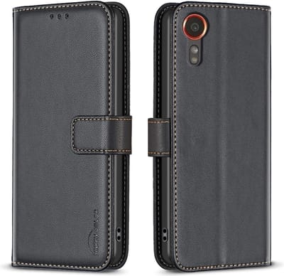 BINFEN Hoesje - Geschikt voor Samsung Galaxy Xcover 7 Hoesje - BINFEN Color Book Case - Zwart
