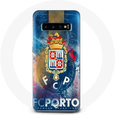 Samsung galaxy S10 hoesje fcp porto blauwe achtergrond