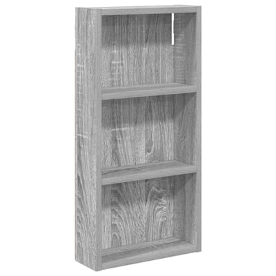 vidaXL - Badkamer - wandkast - Grijze - Sonoma - 30 - x - 10 - x - 60,5 - cm