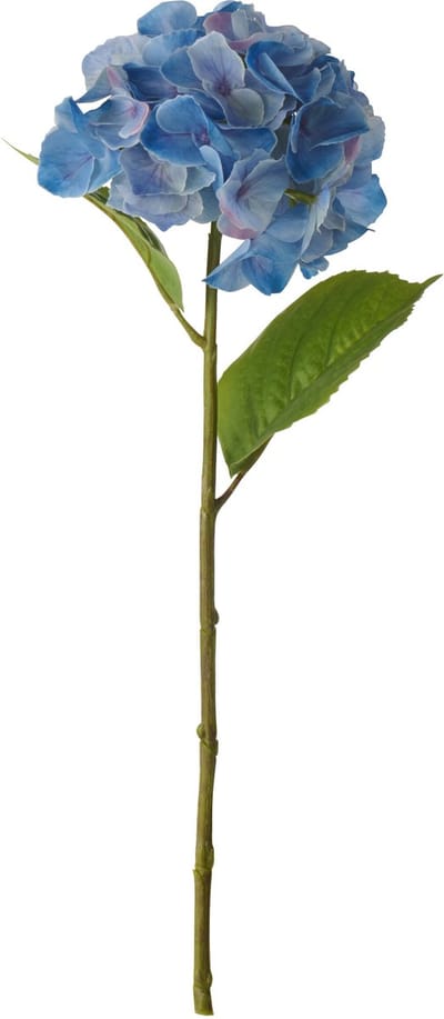 J-Line bloem hortensia Frisse Toets - textiel - blauw - large - 4 stuks