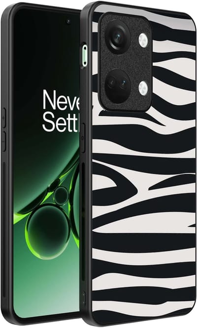 Smartphonica Telefoonhoesje Geschikt voor OnePlus Nord 3 met zebra opdruk - TPU backcover case zebra design - Zwart Wit geschikt voor OnePlus Nord 3