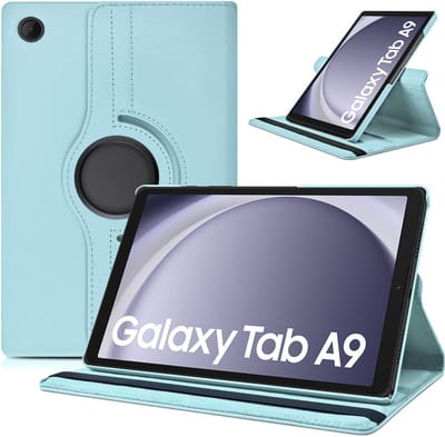 Hoes Geschikt voor Samsung Galaxy Tab A9 / Galaxy Tab A11 8.7 inch hoes – 360° draaibaar tablethoes – Lichtblauw