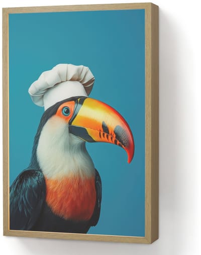 Wandlamp 40x60 cm - Oplaadbaar - Toekan - Papegaai - Vogel - Koksmuts - Wandlampen binnen woonkamer - Slaapkamer lamp - Decoratieve nachtlamp - Vloerlamp draadloos