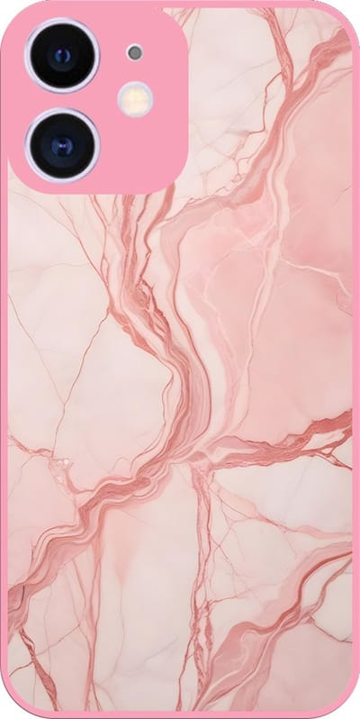 Smartphonica Telefoonhoesje Geschikt voor iPhone 11 met roze marmer opdruk - TPU case rose marble design - roze geschikt voor iPhone 11