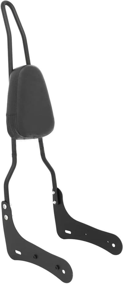 Motorfiets rugleuning - Passagierskussen met steun - Comfortabel reizen - Stevige snelkoppelingsbevestiging - SGS getest - Zwart