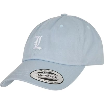 Mister Tee - Letter Lightblue Low Profile Cap L Verstelbare pet - Zwart