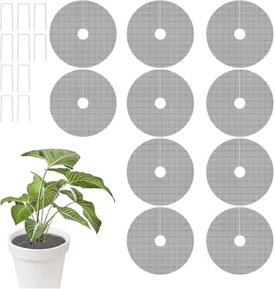 Plantenpot Bodembedekkers - Potgrond Covers - Planten Beschermen - Dier Afschrikkend - 10 Stuks - Zwart