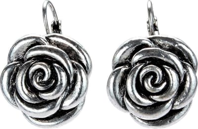 Behave - Oorbellen – Zilverkleurig Roos Design – 2 cm – Nikkelvrij