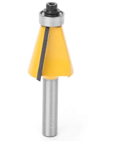 Allecto - Bevel Router Bit - Houtbewerking - Schuin Snijden - 8mm - Precisie - Diverse Hoeken - 15° 22.5° 30° - Voor Houtbewerking - Houtbewerking