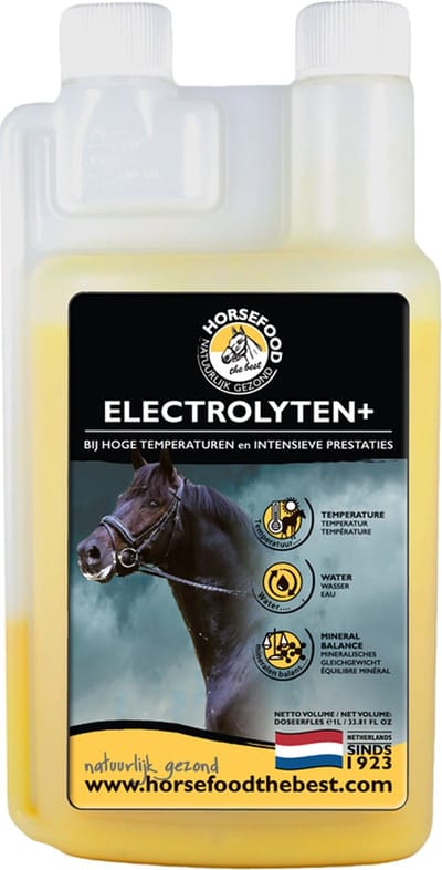 Horsefood Electrolyten+ 1 L | Bij intensieve prestaties 1 liter