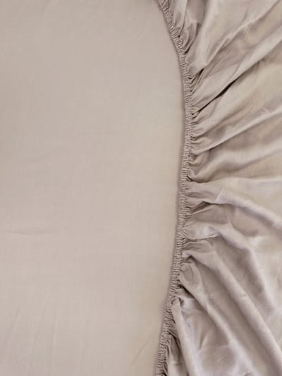 Kayori Emma Topper Hoeslaken Katoensatijn - 180x200cm - Zilvergrijs