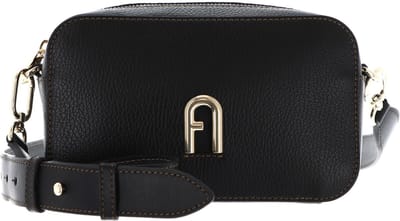 FURLA Leren Schoudertas Primula Mini Crossbody Bag Nero Zwart