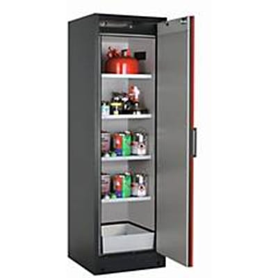 Veiligheidskast type 90 asecos Q-CLASSIC-90, scharnierende deur, rechts scharnierend, verkeerslicht voor rood, B 599 x D 615 x H 1953 mm