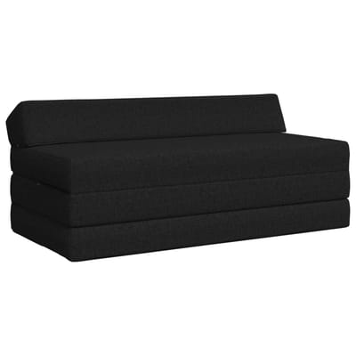 vidaXL - Vouwbare - Sofa - Bed - Zwart - 120 - x - 60 - x - 49 - cm - Stof