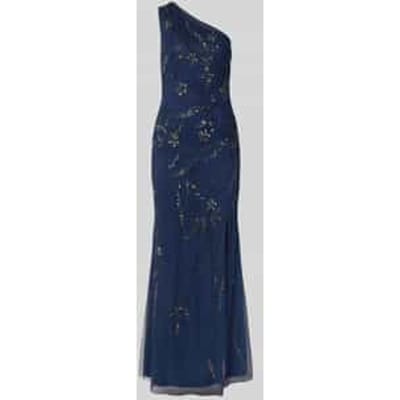 regular fit avondjurk met all-over bloemenmotief logostitching rondom