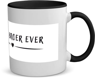 Akyol - beste broer ever koffiemok - theemok - zwart - Broer - brother - leuk cadeau voor je broer - 350 ML inhoud
