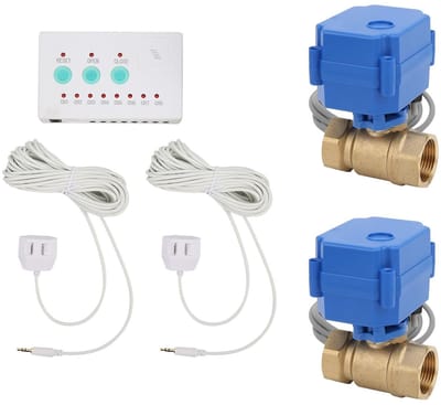 Dailygoody - Waterlekkage Sensor - Slimme Overloopdetector - Hoorbaar Alarm - Blauw - Automatisch Sluiten - Veiligheid - Huis
