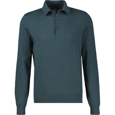 Lerros Heren polo 2695220 666 cedar green melange