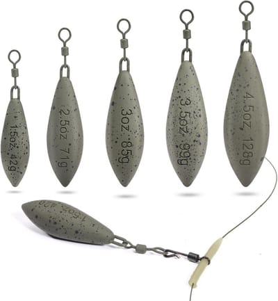 Karper Visserslood Set - 5 Delig Met Diverse Gewichten