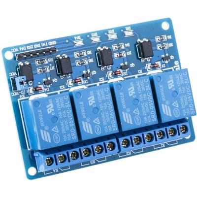 4-kanaals 5V Relaismodule | Compatibel met UNO R3, Mega 1280, DSP ARM, PIC AVR, Raspberry Pi | Status-LED's | Hoogvermogenregeling