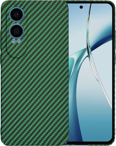 Hoesje geschikt voor OnePlus Nord CE 4 Lite - Techsuit Carbonite FiberShell Carbon Back Cover - Groen