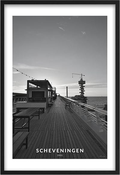 Poster Pier Scheveningen A3 - 30 x 42 cm (Exclusief Lijst)