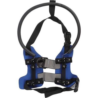 Harnais à anneau pour chien aveugle, anneau anti-collision, pare-chocs réglables, dispositif de guidage facile S bleu