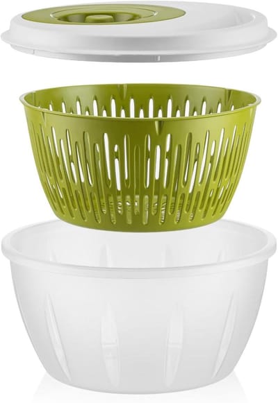 Saladecentrifuge - Slaspinner Kom - Salade Drogen - 3-in-1 Keuken Set - 45 Liter - Groen