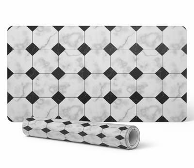 Beschermende bureaumat met geometrisch tegelpatroon 120x60 cm