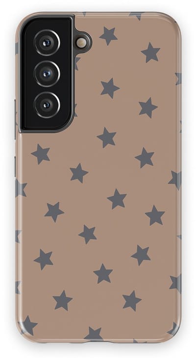 DripCase Hoesje Samsung Galaxy S22 | Sterren Design | Magnetisch Opladen | 2-in-1 Ontwerp | Stars Backcover Mocha Stars