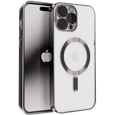 Coverzs telefoonhoesje geschikt voor Apple iPhone 12 Pro Magneet hoesje met camera cover - magnetisch hoesje - zwart