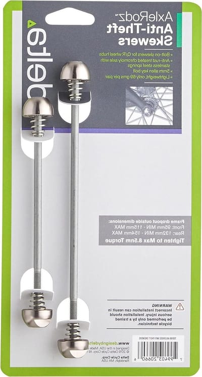 Fiets Spiesjes - Snelspanners Wielen - Fietsbeveiliging - Diefstal Afschrikkend - 69 g per paar - Zilver