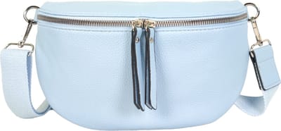Qischa® - Crossbody heuptas bumbag - uni riem - soft - bleu claire - vegan - medium size