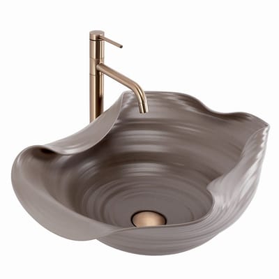 Rea Wastafel Hm-66Tb - Asymmetrisch - Beige - 50X38X19Cm