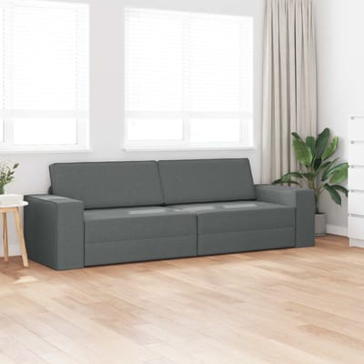 vidaXL - Slaapbank - Donkergrijs - 245 - x - 78 - x - 77 - cm - Stof