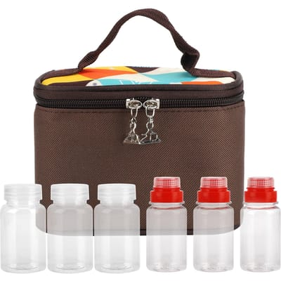 BBQ Organizer Tas Draagbare Picknickmand Kruiden Specerijen Pot Kruiden Flessen Set black