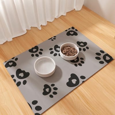 Absorberende hondenvoer mat 40x60 cm, rubberen mat voor waterbakken, ideaal voor vochtige vloeren en eenvoudig schoon te maken