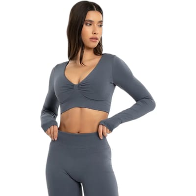 Dames lange tops Gym Glamour Seamless open back