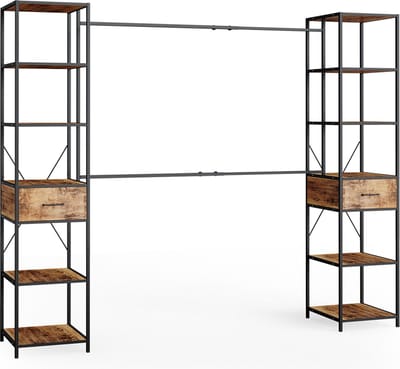 Vicco Fyrk Kledingopslagkast – 180 x 187 cm Eiken rustiek