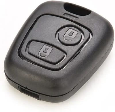 TLVX Sterke Autosleutel Behuizing Geschikt voor Peugeot 106 / 107 / 206 / 207 / 307 / 406 / Citroën C1 / C2 / C4 / Toyota Aigo / Ter vervanging van Originele Sleutel behuizing / afstandsbediening Auto / 2 knops / 2 knoppen / 1 stuks