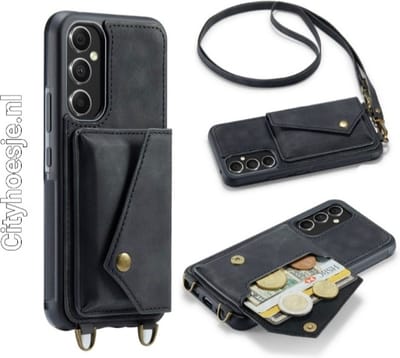 Casemania - iPhone 14 Pro Max - Bookcase incl. Pasjeshouder - Zwart