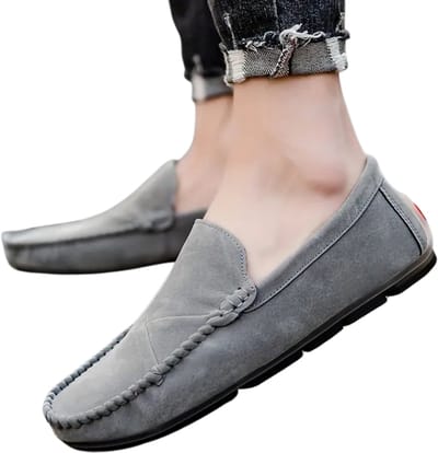 Bovista Loafers Heren - Met Hak - Herenschoenen - Instappers - Grijs - Maat 36.5
