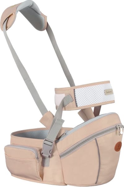 Baby Heupdrager met Extra Band en Nek Band – Beige – Heupsteun voor Baby en Peuter – Draagtas met Veiligheidsband tegen Rugklachten – Kind Hip Seat Carrier – Ergonomisch – Veilig – Comfortabel – Ondersteuning voor Ouders – Praktisch